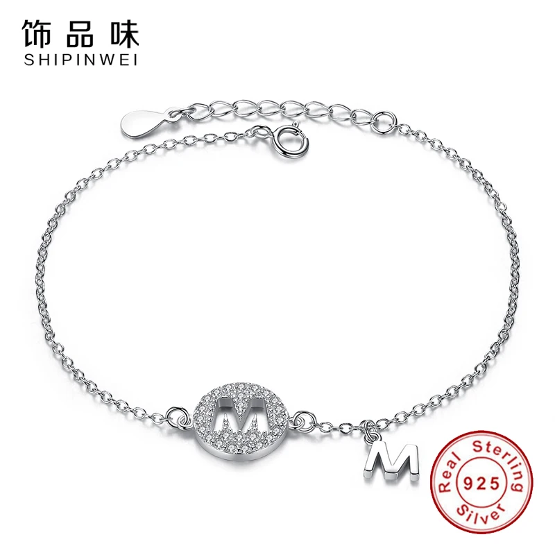 EVOJEW Simple Clear Micro CZ Chain Bracelet & Bangles 925 Sterling Silver Letter M Charm Bracelets For Women Wedding Jewelry
EVOJEW Simple Clear Micro CZ Chain Bracelet & Bangles 925 Sterling Silver Letter M Charm Bracelets For Women Wedding Jewelry