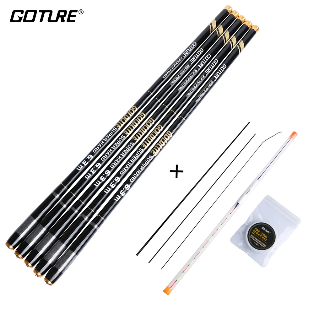 Goture GOLDLITE Удочка из углеродного волокна 2/8 мощность 3 6 м 7 2 телескопическая удочка