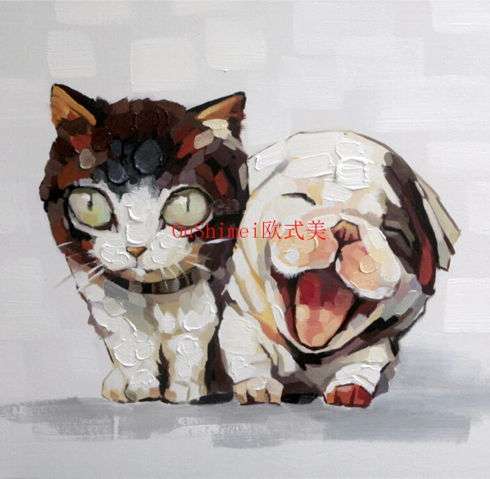 Hand Painted Oil Painting Knife Animals Kitty Paintings Hang Painting Decoration for Living Room Wall Art Lovely Cat Pictures
Hand Painted Oil Painting Knife Animals Kitty Paintings Hang Painting Decoration for Living Room Wall Art Lovely Cat Pictures