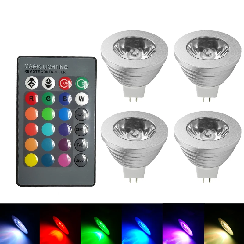 MR16 RGB LED Lamp MR16 LED Bulb DC 12V RGB Spotlight High Power 16 Color IR Remote Controller Bulbs
MR16 RGB LED Lamp MR16 LED Bulb DC 12V RGB Spotlight High Power 16 Color IR Remote Controller Bulbs