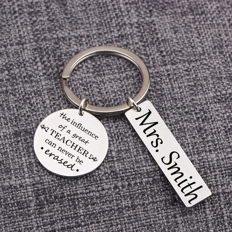 Engraved Custom Name Keychain Special Gifts Keyring From Students The Influence Of A Great Teacher Can Never Be Erased Key Tag
Engraved Custom Name Keychain Special Gifts Keyring From Students The Influence Of A Great Teacher Can Never Be Erased Key Tag
