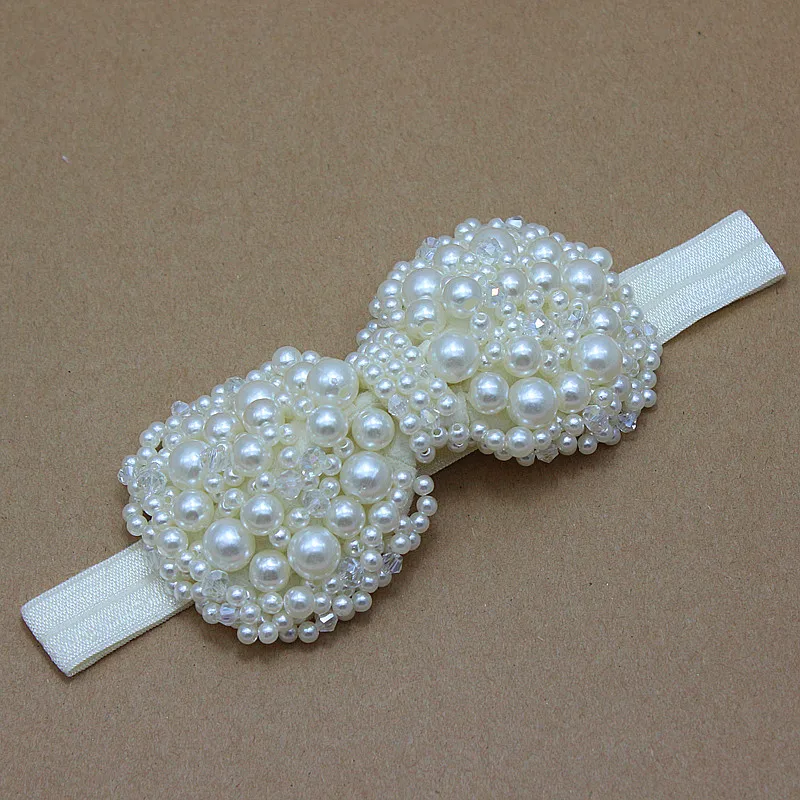 Ivory Bows Headband wedding Pearl and Rhinestone Bowknot hairband kids Bridal headwear Hair Accessories 120pcs
Ivory Bows Headband wedding Pearl and Rhinestone Bowknot hairband kids Bridal headwear Hair Accessories 120pcs
