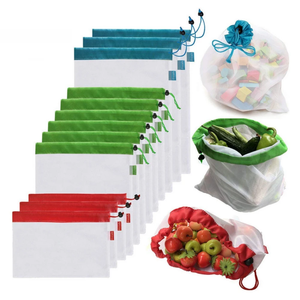 Reusable Mesh Produce Bags Foldable Eco Grocery Shopping Bag Washable Food Vegetable Storage Bag Net Organizer Kitchen Accessory
Reusable Mesh Produce Bags Foldable Eco Grocery Shopping Bag Washable Food Vegetable Storage Bag Net Organizer Kitchen Accessory