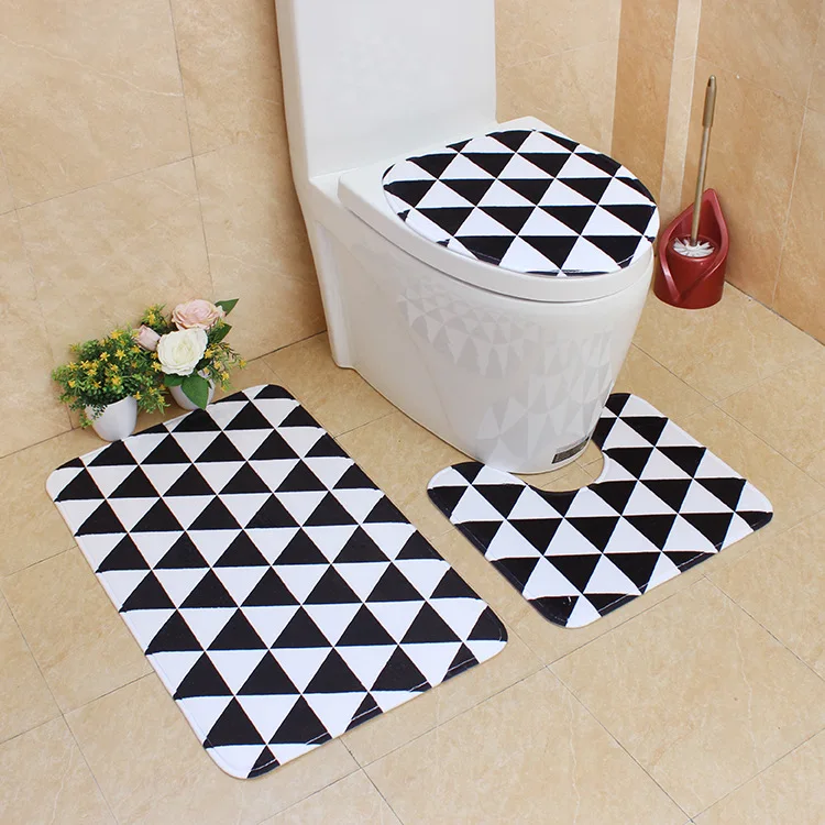 Flannel Printing Thickening and Warm 3D Geometric printing Bathroom Slip-proof Toilet Cushion Three-piece Set bathroomcarpet mat
Flannel Printing Thickening and Warm 3D Geometric printing Bathroom Slip-proof Toilet Cushion Three-piece Set bathroomcarpet mat