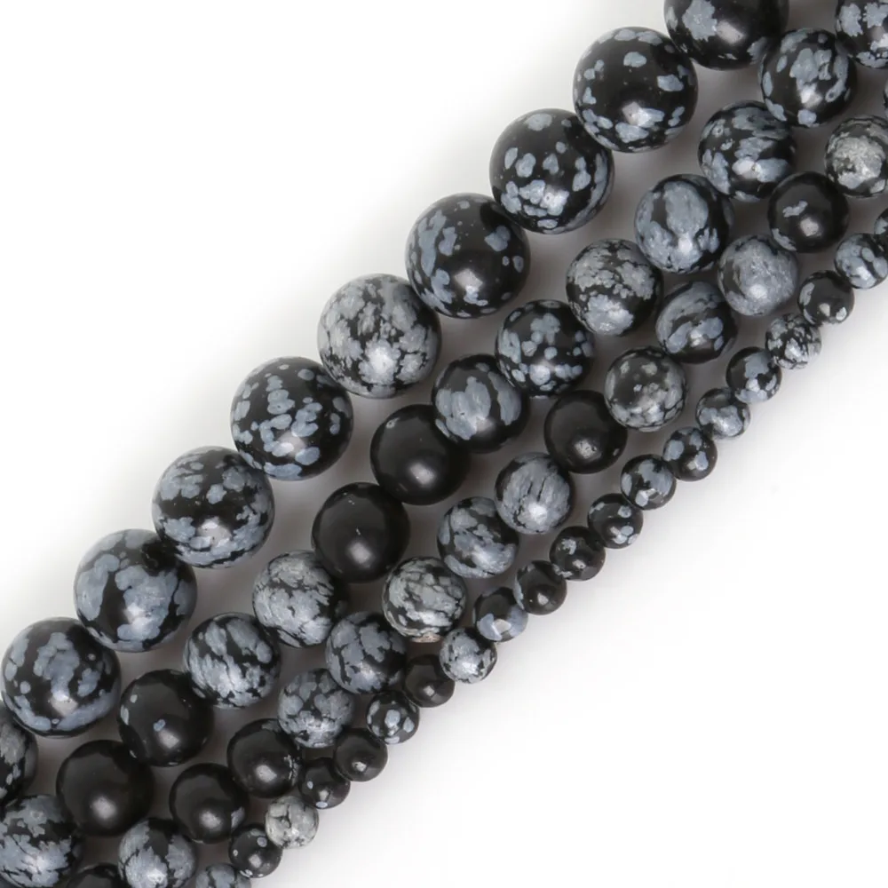 Natural Snowflake Obsidian Stone Beads 4 6 8 10mm 15" Round Spacer Loose Beads For Jewelry Making DIY Necklace&Bracelet
Natural Snowflake Obsidian Stone Beads 4 6 8 10mm 15" Round Spacer Loose Beads For Jewelry Making DIY Necklace&Bracelet
