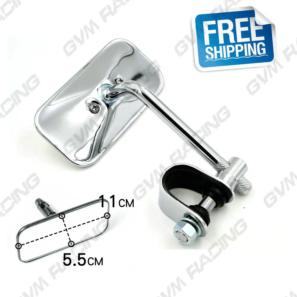 Chrome Vintage Cafe Racer Clamp-On Spot Mirror Rear view Mirrors Moped Motorcycle Backup Mirror Made in TAIWAN Free Shipping
Chrome Vintage Cafe Racer Clamp-On Spot Mirror Rear view Mirrors Moped Motorcycle Backup Mirror Made in TAIWAN Free Shipping
