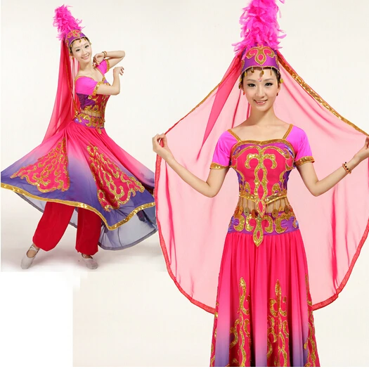 

Chinese Uighur clothing stage performance Xinjiang dance clothing costumes of Minority Costume