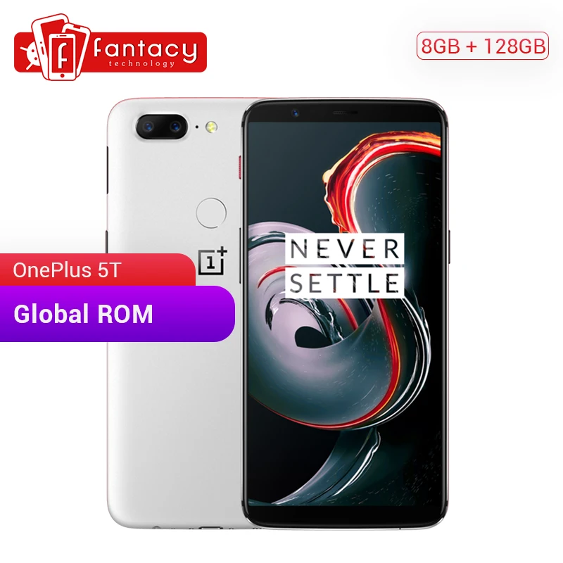 Смартфон OnePlus 5 T 8 Гб 128 ПЗУ полный экран 18:9 Snapdragon 835 AMOLED 6 01 дюйма 4G LTE 20 МП IMX398 NFC
