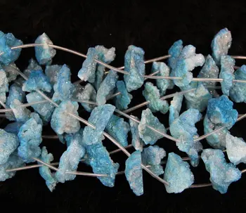 25pcs Drusy Crystal Geode, top drilled Aqua Crystal Point Raw Geode Druzy Crystal Pendant, 15mm Freedom Shape Necklace Crafts an
25pcs Drusy Crystal Geode, top drilled Aqua Crystal Point Raw Geode Druzy Crystal Pendant, 15mm Freedom Shape Necklace Crafts an