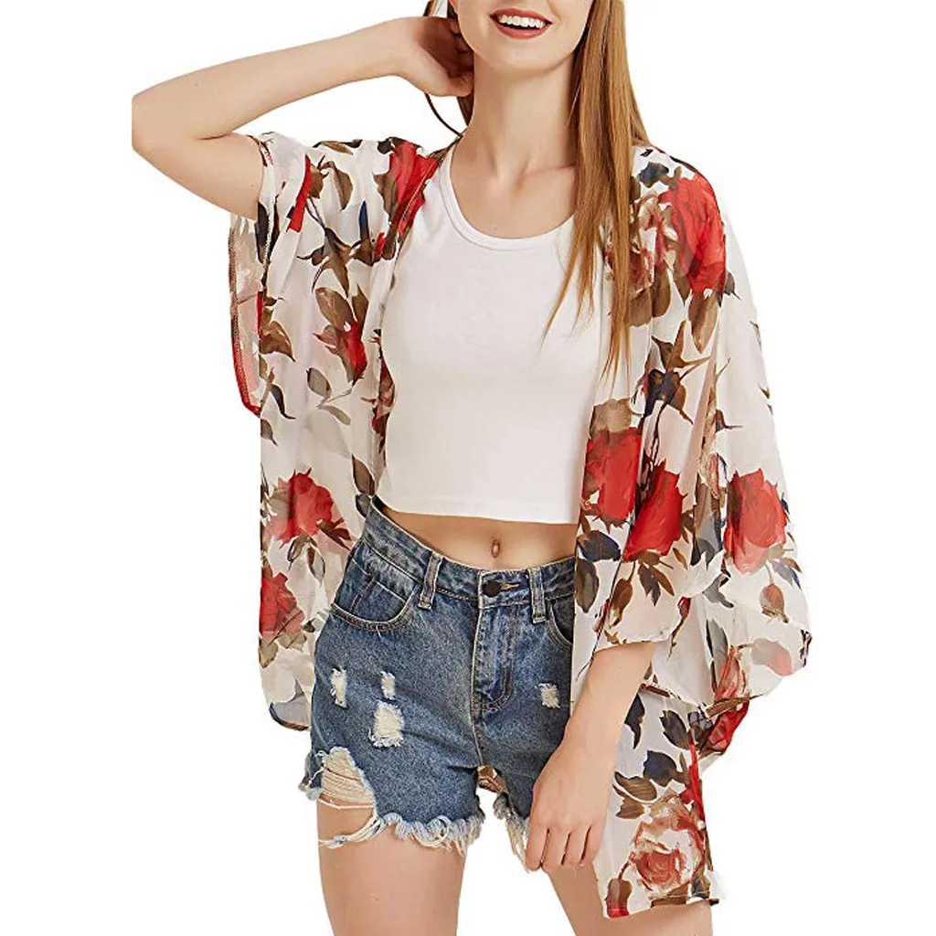 Feitong Women Fashion Floral Print Kimono Womens Chiffon Printing Cardigan Smock Easy Blouses and Tops Ladies New blusas mujer
Feitong Women Fashion Floral Print Kimono Womens Chiffon Printing Cardigan Smock Easy Blouses and Tops Ladies New blusas mujer
