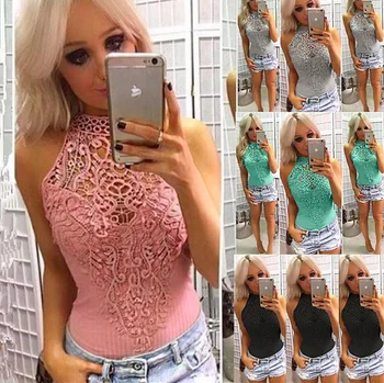 Summer Women Bodysuits Sexy Lace Patchwork Sleeveless Bodysuit Solid Skinny Jumpsuits Female Body Top Slim Body Suit Clothing
Summer Women Bodysuits Sexy Lace Patchwork Sleeveless Bodysuit Solid Skinny Jumpsuits Female Body Top Slim Body Suit Clothing