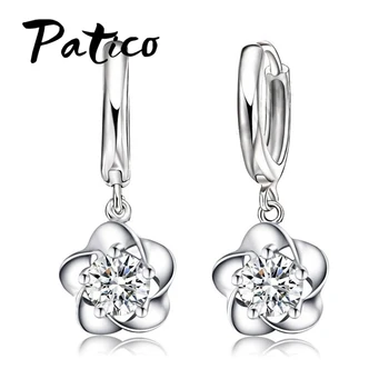 Fine Nice Woman Lever Back Loop Earrings Pure 925 Sterling Silver Exquisite Flower high quality fashion classic jewelry
Fine Nice Woman Lever Back Loop Earrings Pure 925 Sterling Silver Exquisite Flower high quality fashion classic jewelry