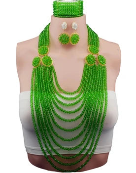 Luxury Green Wedding Beads African Jewelry Sets Dubai Bridal Costume Necklace Set New Arrival Free Shipping
Luxury Green Wedding Beads African Jewelry Sets Dubai Bridal Costume Necklace Set New Arrival Free Shipping
