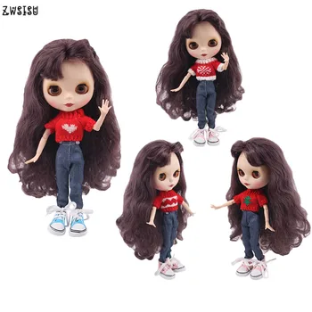 Blyth Doll Clothes 15 Styles 1 Set Clothes=Sweater+Jeans For BJD 30 Cm 1/6 Blyth Doll Dress For Generation Girl`s Christmas Toy
Blyth Doll Clothes 15 Styles 1 Set Clothes=Sweater+Jeans For BJD 30 Cm 1/6 Blyth Doll Dress For Generation Girl`s Christmas Toy
