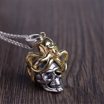 HFANCYW New Design Creative Men's Octopus Skull Pendant 925 Sterling Silver Retro Craft Jewelry Wholesale
HFANCYW New Design Creative Men's Octopus Skull Pendant 925 Sterling Silver Retro Craft Jewelry Wholesale