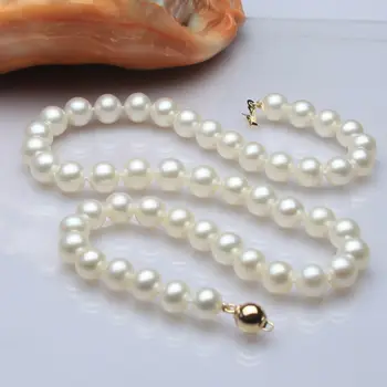 shipping>>> >>>ss144 2015 genuine AAA++ 9-10mm white cultured pearl necklace 17" 14KGP/585 gold
shipping>>> >>>ss144 2015 genuine AAA++ 9-10mm white cultured pearl necklace 17" 14KGP/585 gold