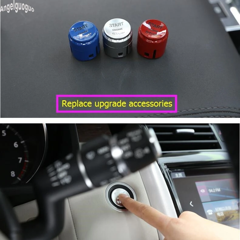 Replace Ignition Switch Car Engine Start Stop button Cover For LR Discovery Sport 5 Range Rover Sport Evoque Vogue SV styling
