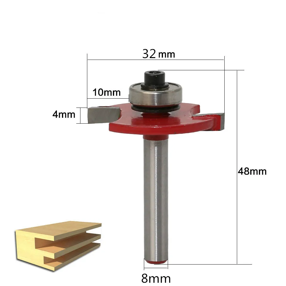 1pc 8mm Shank "T" Type Biscuit Jointing&Slotting Cutter T Slot Joint Wood Router Bit With Bearing Milling Cutters For Wood
1pc 8mm Shank "T" Type Biscuit Jointing&Slotting Cutter T Slot Joint Wood Router Bit With Bearing Milling Cutters For Wood