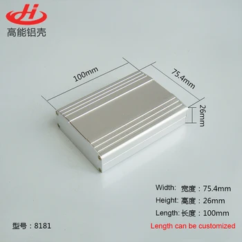 Aluminum Enclosure Box PCB Instrument Box DIY Electronic Project Case Battery case 75.40mm*26mm*100mm 8181
Aluminum Enclosure Box PCB Instrument Box DIY Electronic Project Case Battery case 75.40mm*26mm*100mm 8181