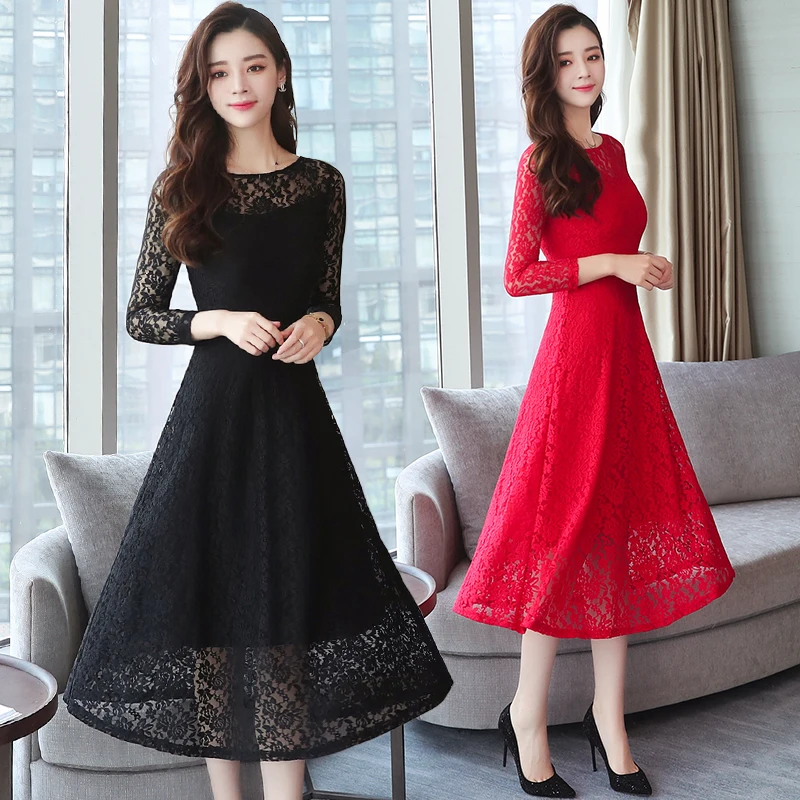 2019 Autumn Winter New 3XL Plus Size Vintage Lace Black Midi Dresses Women Bodycon Beach Dress Party Long Sleeve Runway Vestidos
2019 Autumn Winter New 3XL Plus Size Vintage Lace Black Midi Dresses Women Bodycon Beach Dress Party Long Sleeve Runway Vestidos