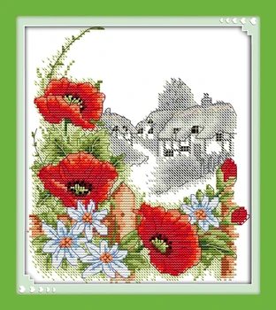 Four Seasons Flower Style Printed Canvas Cross Stitch Kit Home Decore DMC Embroidery Needlework Cross-stitch set Handmade
Four Seasons Flower Style Printed Canvas Cross Stitch Kit Home Decore DMC Embroidery Needlework Cross-stitch set Handmade