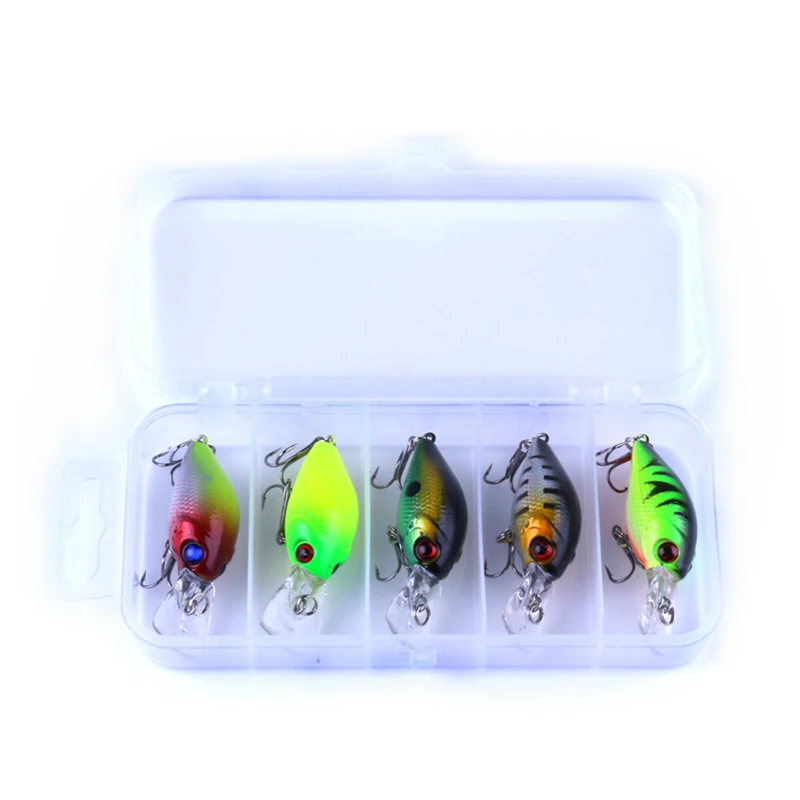 5pcs 5cm 4g Fishing Lure Kit Box Minnow Floating Bait Crankbait Fishing Tackle Mixed Size Hard Wobblers
5pcs 5cm 4g Fishing Lure Kit Box Minnow Floating Bait Crankbait Fishing Tackle Mixed Size Hard Wobblers