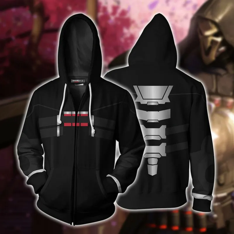 Overwatch Hoodie 3D Printing Black Hooded Hoodie Long Sleeve Sweatshirt Cosplay Costume Hoodie Zipper Jackets Coat Casual Tops
Overwatch Hoodie 3D Printing Black Hooded Hoodie Long Sleeve Sweatshirt Cosplay Costume Hoodie Zipper Jackets Coat Casual Tops