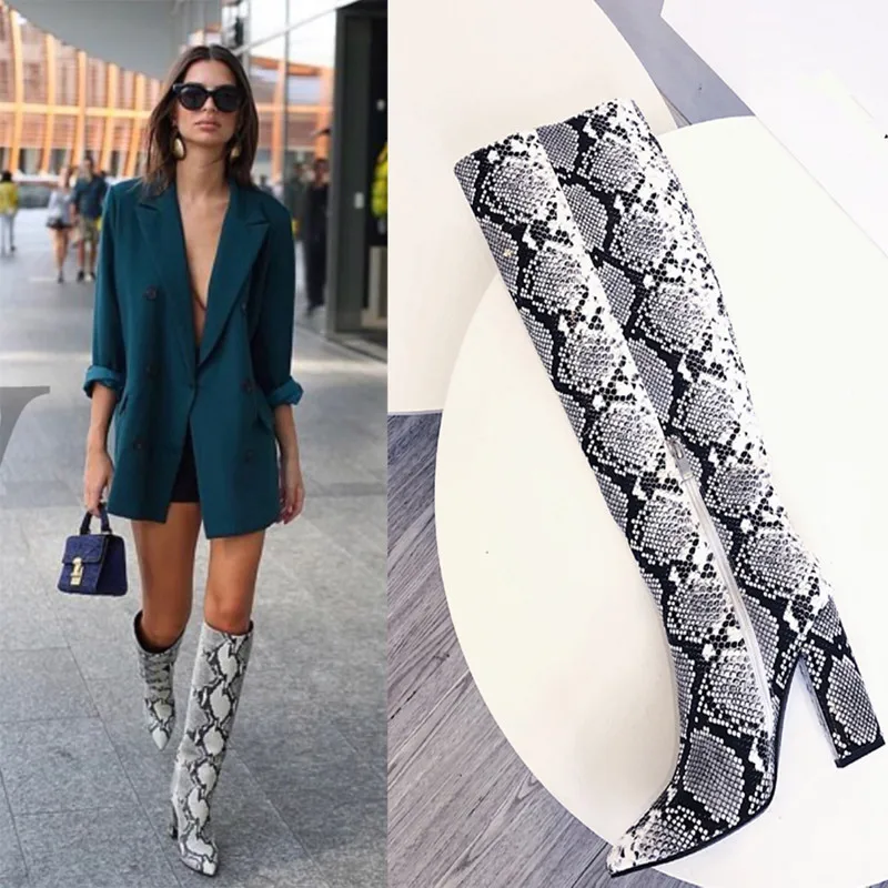2019 Botas Mujer Invierno Snakeskin Tall Women Boots Pointed Toe Block High Heels Zip Side knee High Boots Autumn Winter
2019 Botas Mujer Invierno Snakeskin Tall Women Boots Pointed Toe Block High Heels Zip Side knee High Boots Autumn Winter