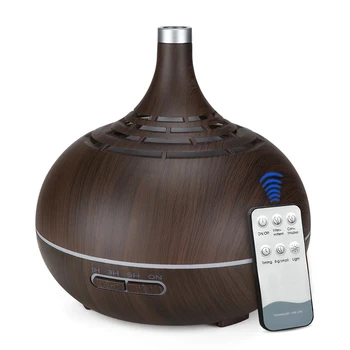 400ml Ultrasonic Remote Control Air Humidifier Aroma Essential Oil Diffuser with Wood Grain 7 Color Changing Lights for Office
400ml Ultrasonic Remote Control Air Humidifier Aroma Essential Oil Diffuser with Wood Grain 7 Color Changing Lights for Office