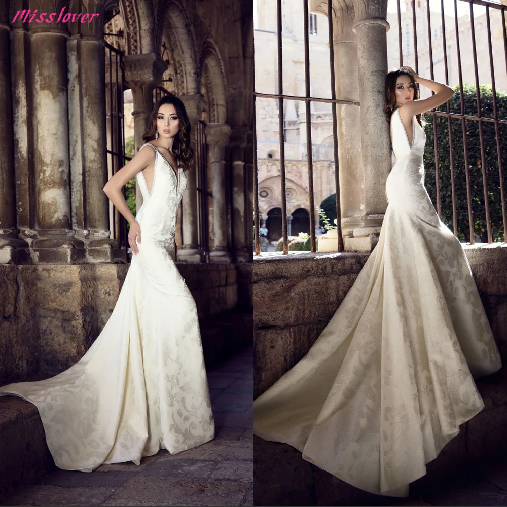 Robe de mariee Simple sexy backless Mermaid Wedding Dresses Sashes Crystal 2019 new V-neck Bridal Gown vestidos de noiva
Robe de mariee Simple sexy backless Mermaid Wedding Dresses Sashes Crystal 2019 new V-neck Bridal Gown vestidos de noiva