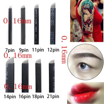 500 Pcs 0.16mm Black Microblading Blade Permanent Makeup Manual Eyebrow Tattoo Needle Pin Bevel 7/9/11/12/14/16/17/18/21 Flex
500 Pcs 0.16mm Black Microblading Blade Permanent Makeup Manual Eyebrow Tattoo Needle Pin Bevel 7/9/11/12/14/16/17/18/21 Flex