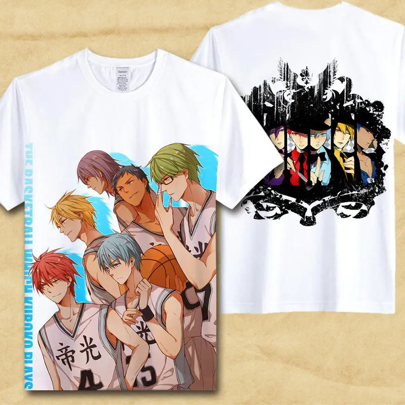 Anime Kuroko no Basuke t shirt Kise Ryota/Midorima Shintaro/Aomine Daiki Costume white T-shirts
Anime Kuroko no Basuke t shirt Kise Ryota/Midorima Shintaro/Aomine Daiki Costume white T-shirts