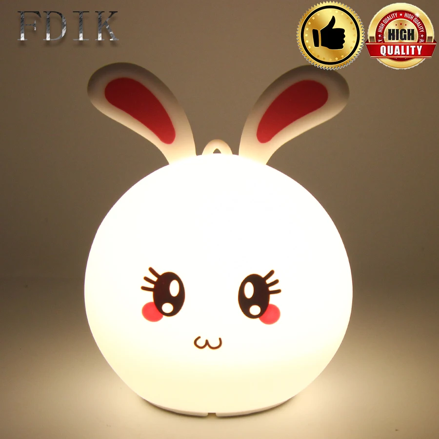 Rabbit Animal LED Lamp DC4.5V USB Chargeable LED Night Light Bedroom Lighting Silicon Night Lights Baby Toy Cute Lovely Lamps
Rabbit Animal LED Lamp DC4.5V USB Chargeable LED Night Light Bedroom Lighting Silicon Night Lights Baby Toy Cute Lovely Lamps