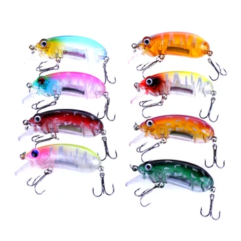 Hot New Fishing Lures Artificial Bait Hard Lure 8 PCS/Lot 6cm 9.8g plastic 8 Color 3D Eyes Depth 0.3/1.5M 8# Hooks
Hot New Fishing Lures Artificial Bait Hard Lure 8 PCS/Lot 6cm 9.8g plastic 8 Color 3D Eyes Depth 0.3/1.5M 8# Hooks