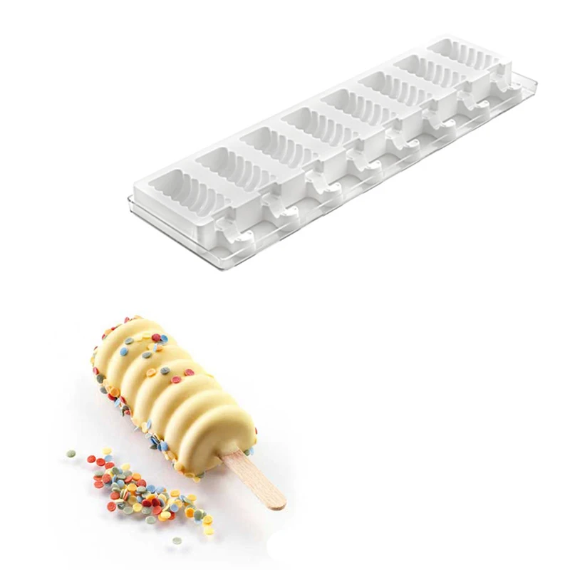 8 Cell Silicone Frozen Ice Cream Mold Juice Popsicle Maker Children Pop Mould Lolly Tray Kitchen Tools
8 Cell Silicone Frozen Ice Cream Mold Juice Popsicle Maker Children Pop Mould Lolly Tray Kitchen Tools