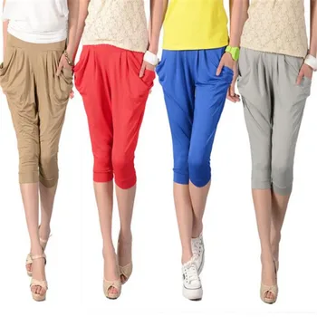YRRETY Plus Size Women Capris Casual Harem Pants Candy Color Trousers Female Trousers Knee Length Pants Female Summer Hot Sale
YRRETY Plus Size Women Capris Casual Harem Pants Candy Color Trousers Female Trousers Knee Length Pants Female Summer Hot Sale