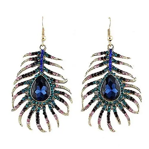 1Pair Women Retro Rhinestone Peacock Feather Shape Statement Hook Dangle Earrings Jewelry New
1Pair Women Retro Rhinestone Peacock Feather Shape Statement Hook Dangle Earrings Jewelry New