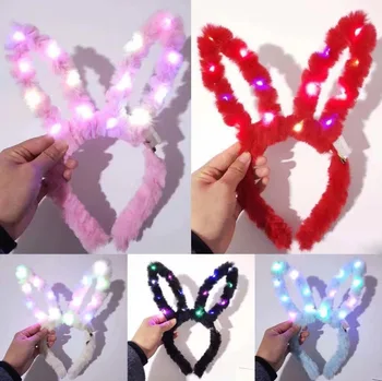 2019 New Plush Bunny Ears Blinking Glow Headband Children Adults Light Up Flashing Hairbands Bar New Year Glow Party Supplies
2019 New Plush Bunny Ears Blinking Glow Headband Children Adults Light Up Flashing Hairbands Bar New Year Glow Party Supplies
