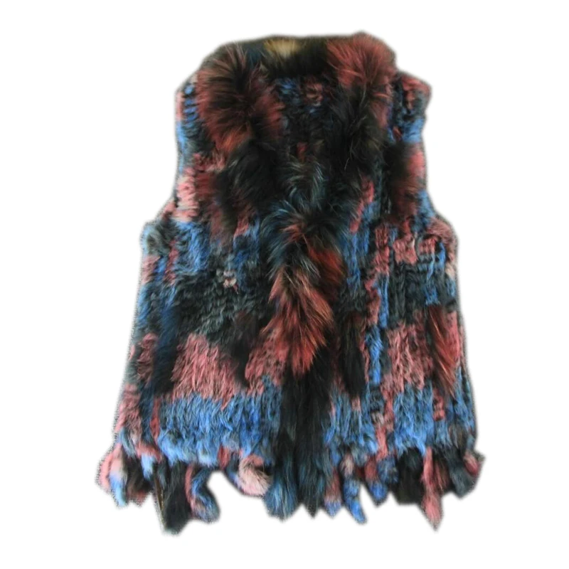 Harppihop*natural real rabbit fur vest with raccoon fur collar waistcoat/jackets multicolor rabbit knitted winter for women
Harppihop*natural real rabbit fur vest with raccoon fur collar waistcoat/jackets multicolor rabbit knitted winter for women