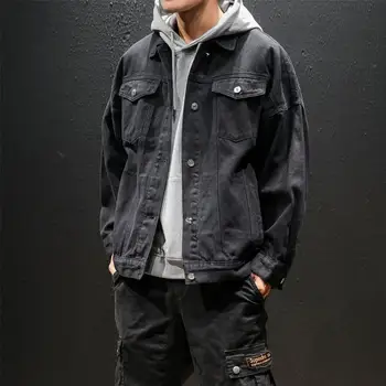 2019 New Men's Denim Streetwear Bomber Slim Fit Jacket Youth High Quality Cowboy Coats Black/red/white/green Windbreaker S-2XL
2019 New Men's Denim Streetwear Bomber Slim Fit Jacket Youth High Quality Cowboy Coats Black/red/white/green Windbreaker S-2XL
