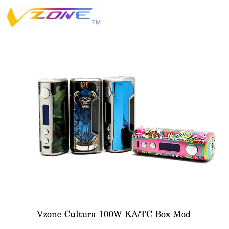 electronic cigarettes Vzone Cultura 100W KA/TC Box Mod Powered By 18650 Battery Norm/Soft/Hard/User Mode Vape Vaporizer VS SMOK
electronic cigarettes Vzone Cultura 100W KA/TC Box Mod Powered By 18650 Battery Norm/Soft/Hard/User Mode Vape Vaporizer VS SMOK