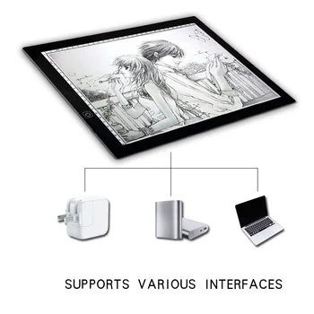 1 set/ bag LED light A4 LCD screen drawing board Stencil Art Copy Painting Drawing Tablet Pad Board Table Tattoo AU/EU/UK Plug
1 set/ bag LED light A4 LCD screen drawing board Stencil Art Copy Painting Drawing Tablet Pad Board Table Tattoo AU/EU/UK Plug