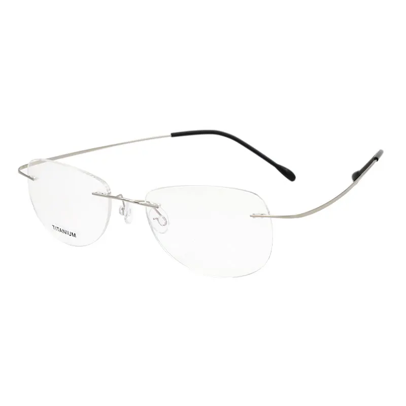 Image Fashion Rimless Eyeglasses Frame Optical Glasses Titanium Memory Alloy High Quality Prescription Eyewear for Men and Women