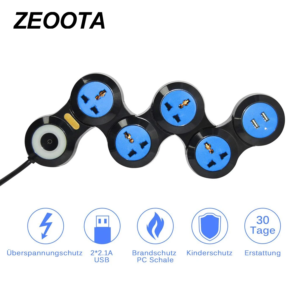 Power Strip 4 Electric Universal Outlets Plugs Surge Protection Socket with USB 1.8m Extension Cable Space Saving Practical
Power Strip 4 Electric Universal Outlets Plugs Surge Protection Socket with USB 1.8m Extension Cable Space Saving Practical