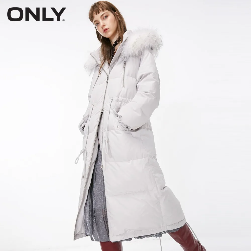ONLY womens' winter new multi-pocket drawstring long down jacket Waist drawstring Detachable fur collar|118312505
ONLY womens' winter new multi-pocket drawstring long down jacket Waist drawstring Detachable fur collar|118312505