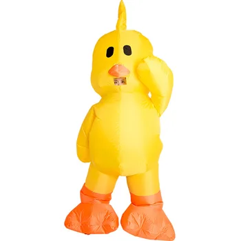 

Yellow Duck Inflatable Cosplay Costumes ET Inflated Garment Halloween Christmas Carnival Football Party Clothes Fun Toy Dress Up