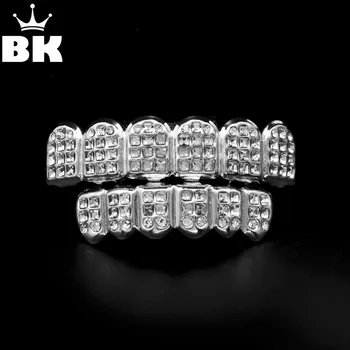White Gold ICED OUT CZ Diamonds Teeth Top silver color Tone 3 Three Rows GRILL Set JOKER Tooth BlingGrillz
White Gold ICED OUT CZ Diamonds Teeth Top silver color Tone 3 Three Rows GRILL Set JOKER Tooth BlingGrillz