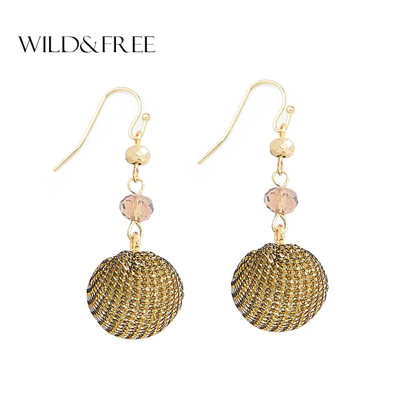 Wild&Free Fshion Jewelry Cheap Round Ball Pendant Earrings For Women Summer Simple Glass Bead Dangle Drop Earrings Drop Shipping
Wild&Free Fshion Jewelry Cheap Round Ball Pendant Earrings For Women Summer Simple Glass Bead Dangle Drop Earrings Drop Shipping