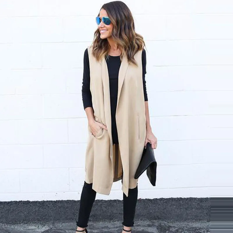 2019 Autumn Women's coat European deer leather suede sleeveless windbreaker Vest
2019 Autumn Women's coat European deer leather suede sleeveless windbreaker Vest