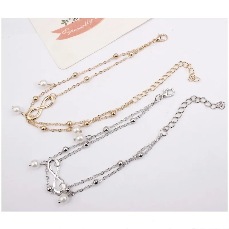 Cute Letter Infinity Love Anklet & Bracelet Imitation Pearl Multilayer Chain Ankle Braclet for Women Summer Beach Jewelry
Cute Letter Infinity Love Anklet & Bracelet Imitation Pearl Multilayer Chain Ankle Braclet for Women Summer Beach Jewelry